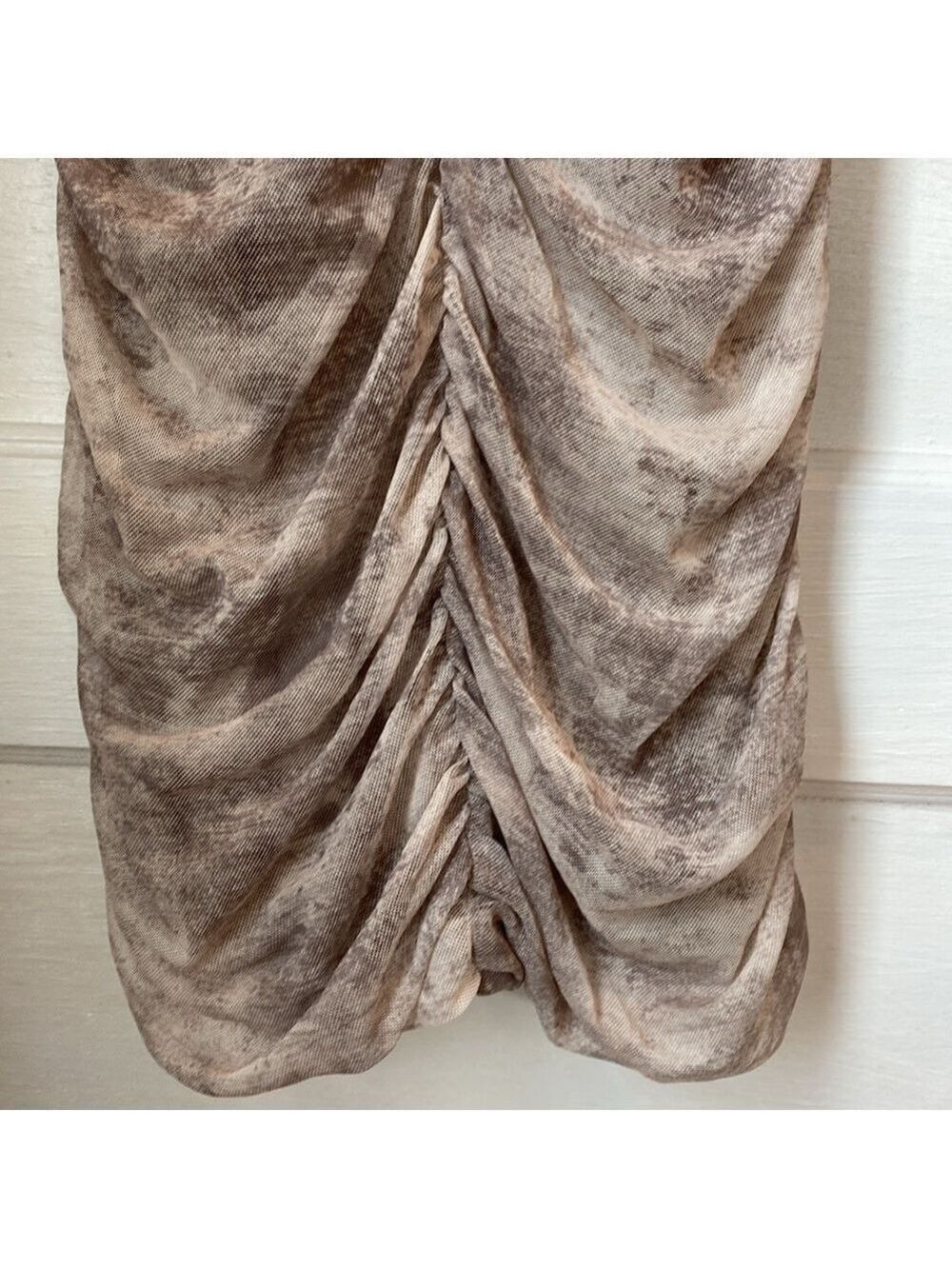 Zara Draped Long Sleeve Mini Dress, Size M - Picture 10 of 17